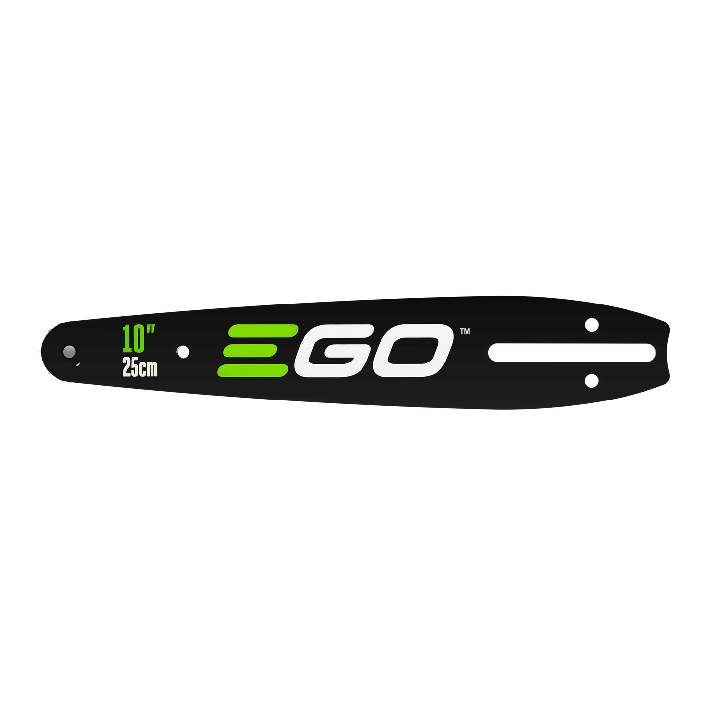 Black 10-inch pole saw bar with green and white logo for power tool accessories and saw blades collections under $100