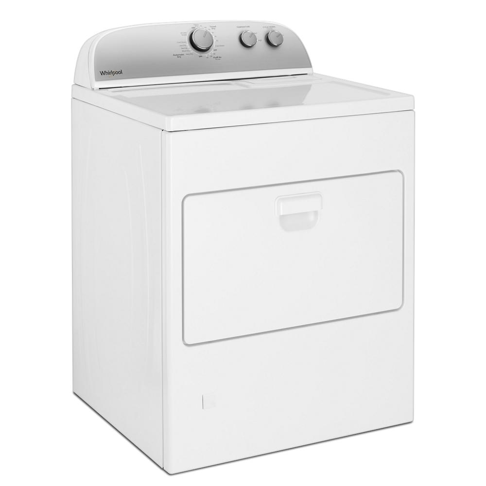White top load gas dryer with control knobs and large capacity from Dryers and Gas Dryers collections