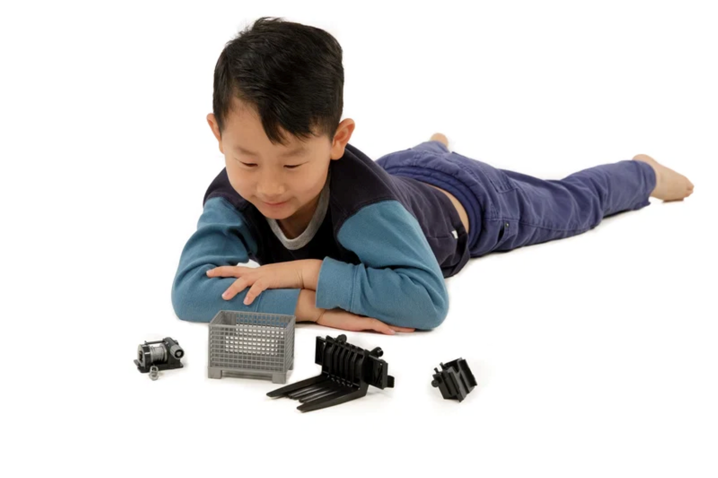 Bruder Toys 1:16 Scale Cable Winch & Front-Loader Fork Set
