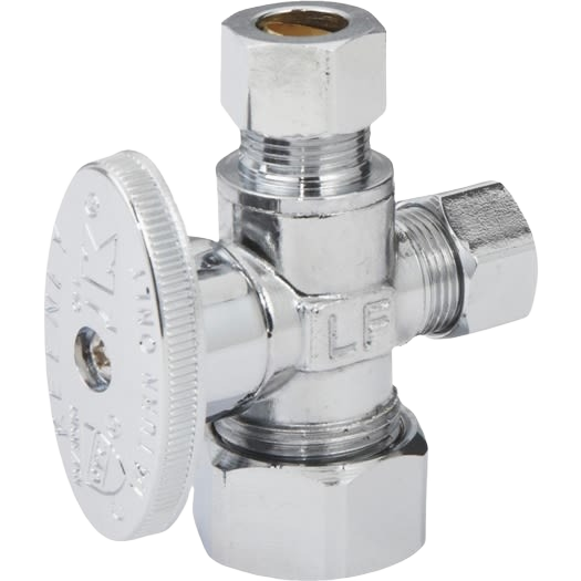 Do it Best 5/8" OD x 3/8" OD x 3/8" OD Quarter Turn Angle Valve