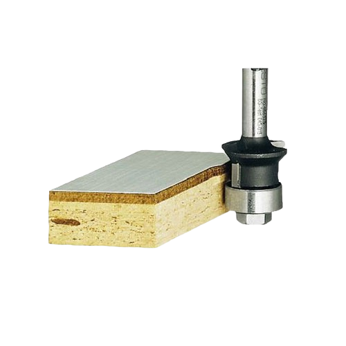 Chamfering router bit with carbide cutting edge for precise woodworking and edge trimming in power tool accessories collection