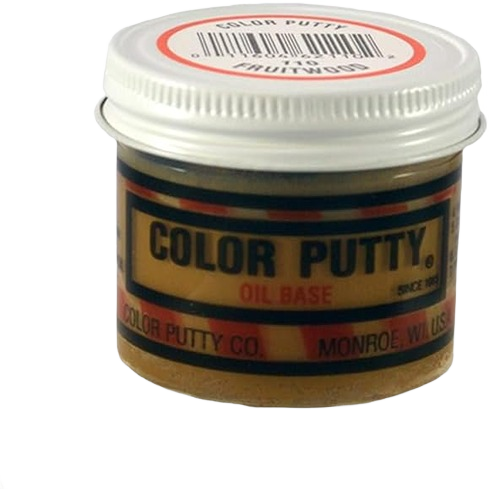 Small jar of fruitwood-colored oil base wood filler for patching and finishing in home improvement projects under $50 collections