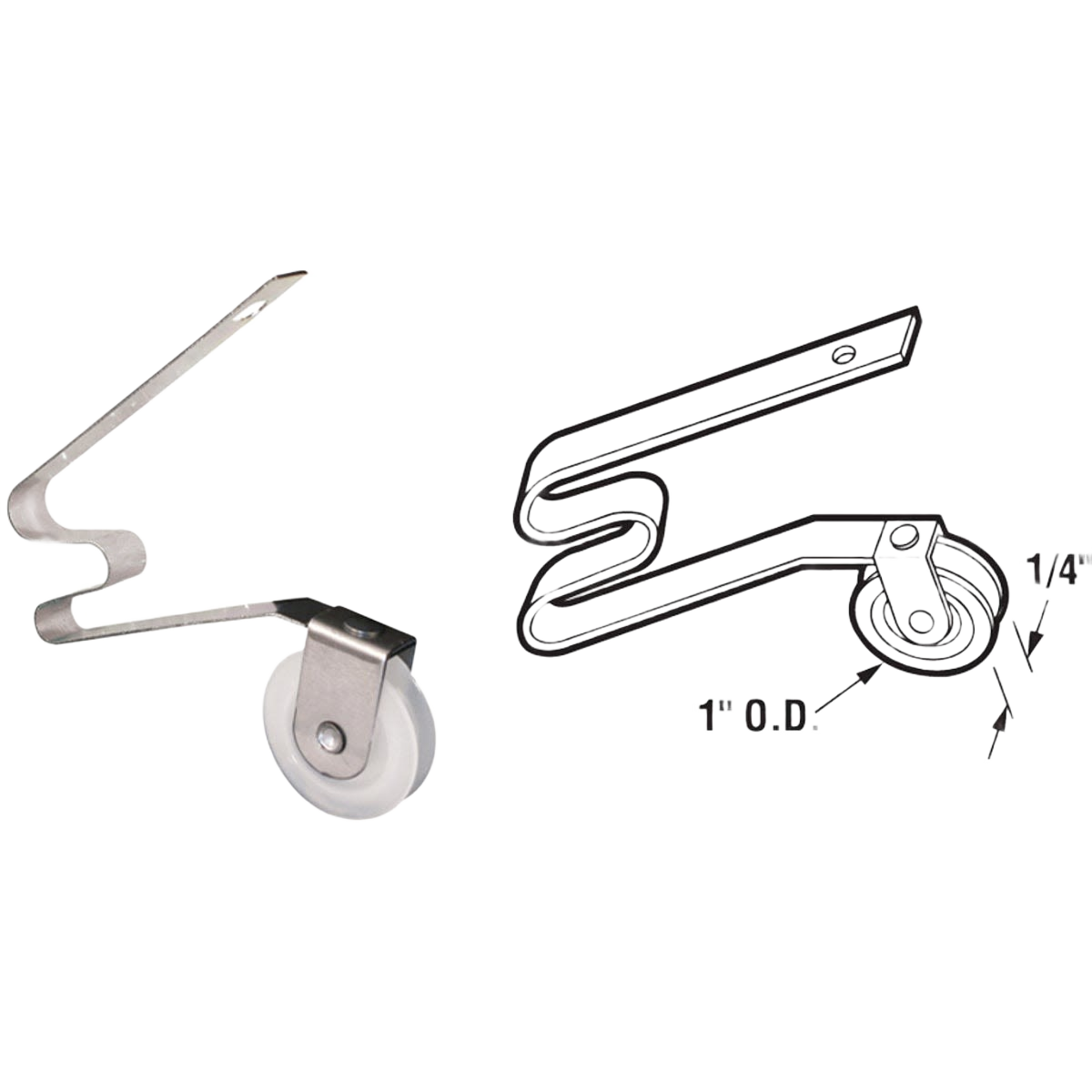 Adjustable tension screen door roller with metal frame and plastic wheel for home improvement hardware under $50 collection
