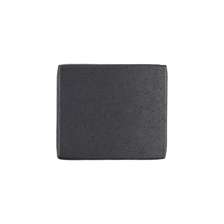 Square black iron cabinet knob with forged finish, farmhouse-inspired hardware for furniture under $50 in home improvement collection