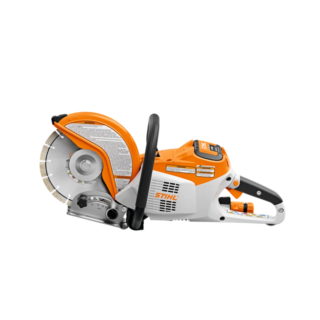Compact orange and white cut-off machine with ergonomic handle for efficient cutting in tools and home improvement tasks