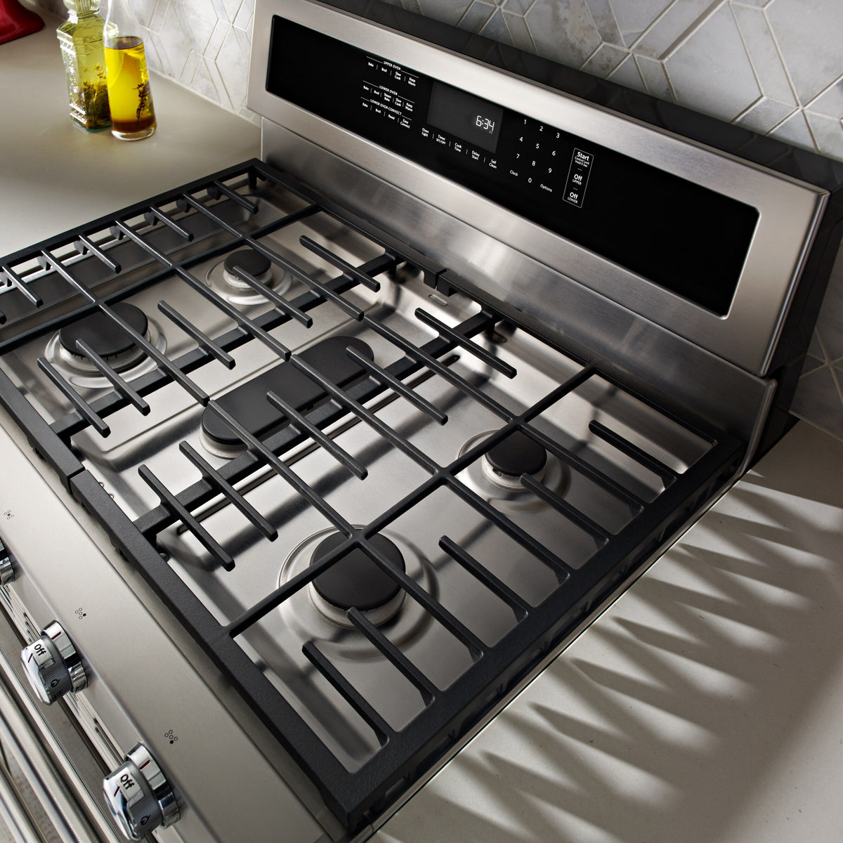 30-Inch 5 Burner Dual Fuel Double Oven Convection Range
