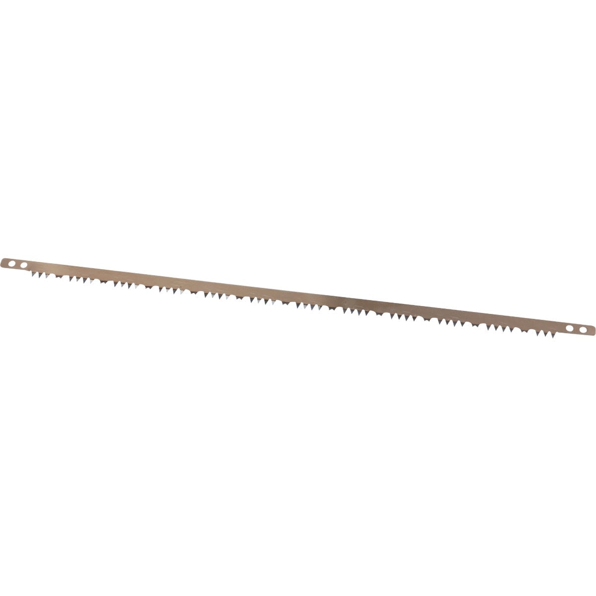 Steel bow saw blade with sharp teeth and mounting holes designed for efficient cutting in tools and home improvement tasks