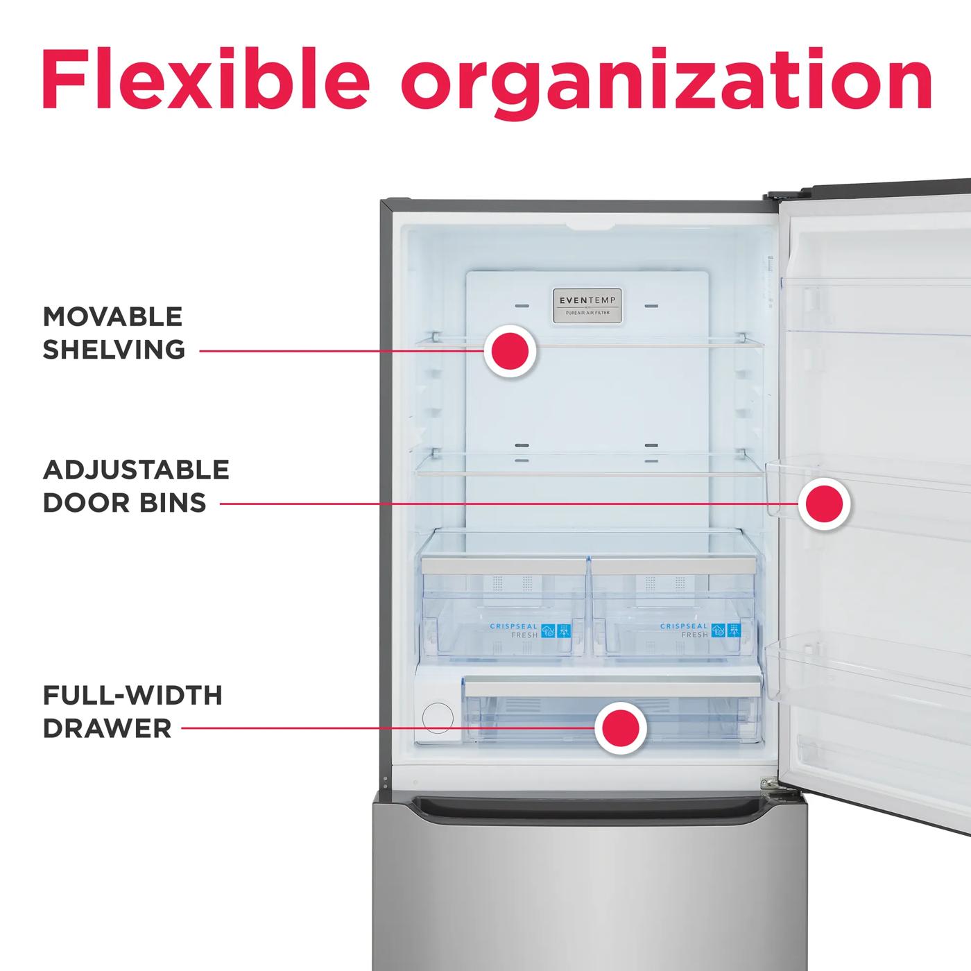 20 Cu. Ft. Standard-Depth Bottom Freezer Refrigerator