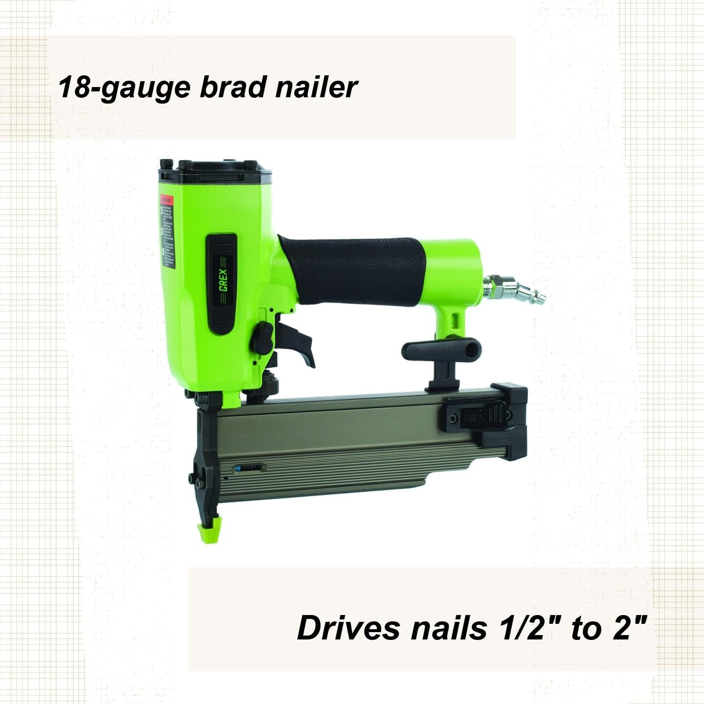 Grex Green Buddy 18-Gauge 1/2 in. to 2 in. Brad Nailer