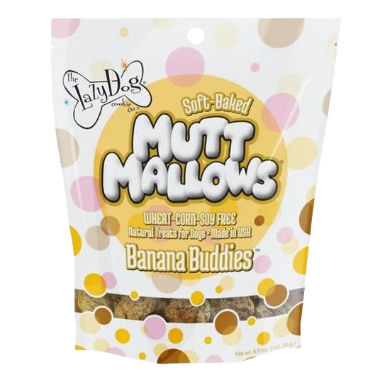 Soft-baked Banana Buddies dog treats from Lazy Dog, natural ingredients, under $50 pet & animal collection