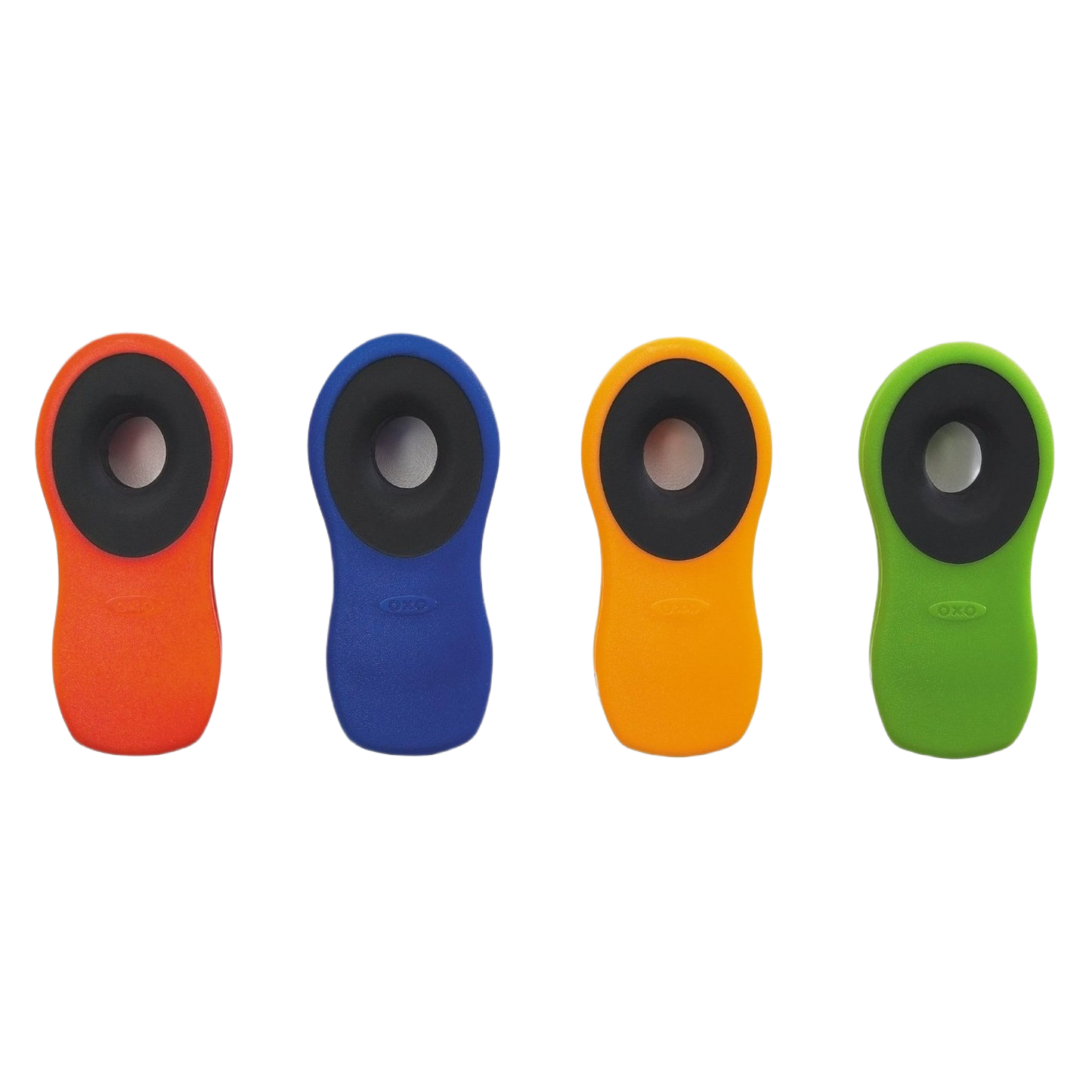 Set of four colorful magnetic clips with comfortable grip for organizing kitchenware and home under $50 tools