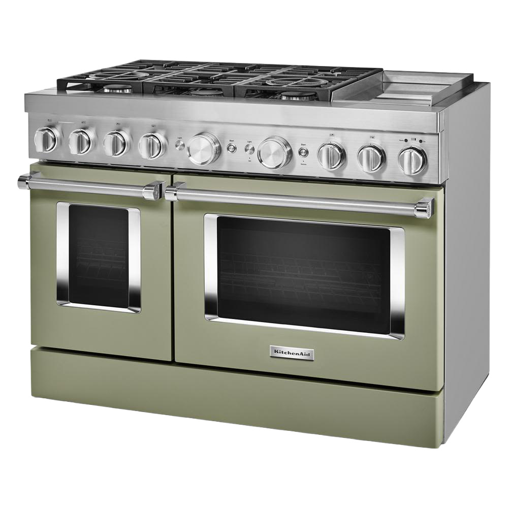 KitchenAid® 48'' Smart Commercial-Style Dual Fuel Range with Griddle