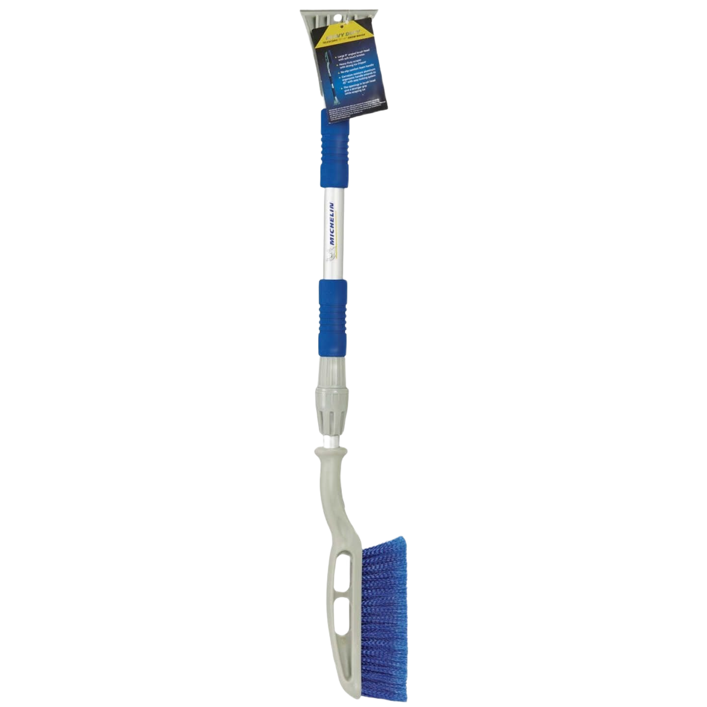Telescoping snowbrush with ice scraper and cushioned grips for snow removal in outdoor tools and automotive accessories collections