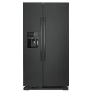 36-inch side-by-side black refrigerator with dual pad external ice and water dispenser from Appliances collection
