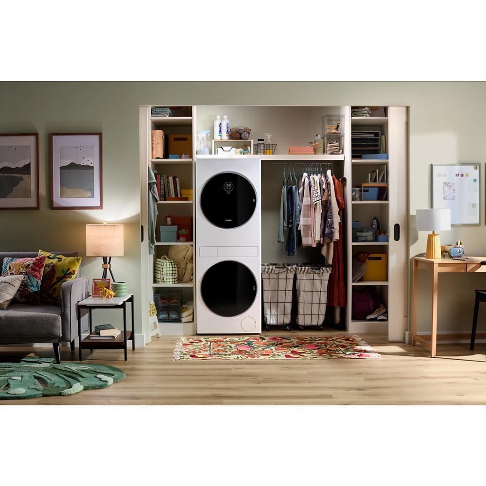 Compact ENERGY STAR® Ventless Heat Pump Laundry Tower with 2.7-cu ft Washer and Electric 4.3-cu ft Dryer