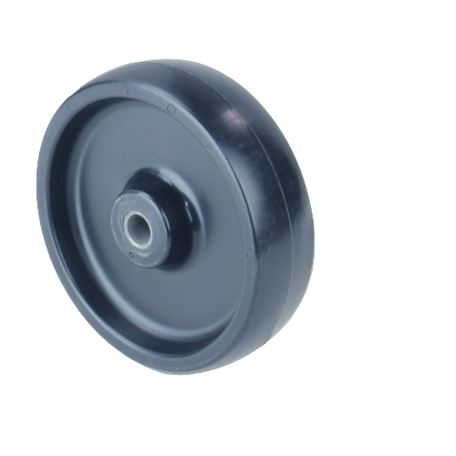 Black durable gage wheel with metal bearing for home improvement and outdoor tool applications