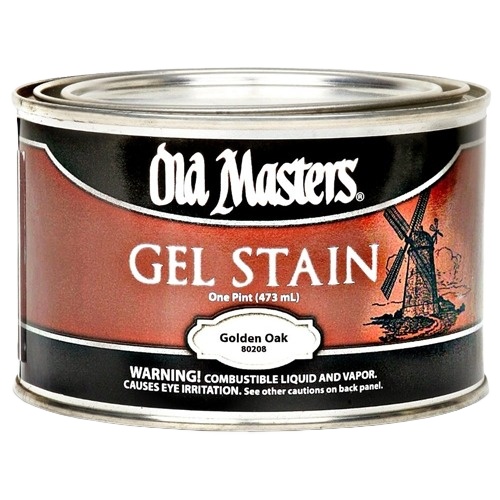 Old Masters Golden Oak gel stain in one pint can for interior stains and home improvement finishes collections