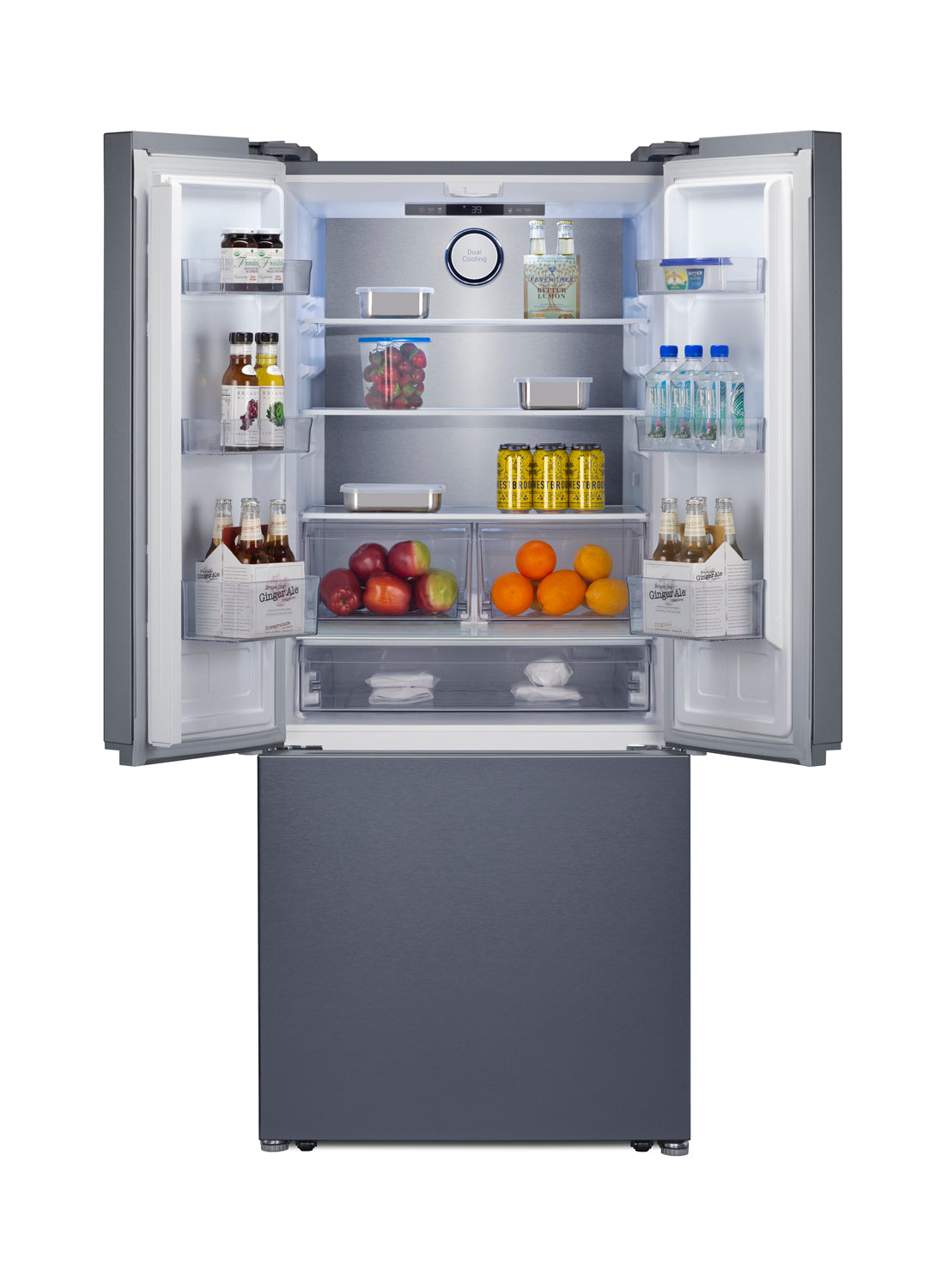 30" Wide French Door Bottom-Mount Refrigerator-Freezer