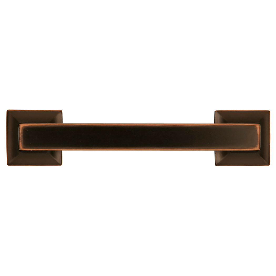 Oil-rubbed bronze cabinet pull with highlighted edges for classic furniture hardware in home improvement collections under $50