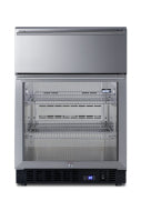 24" Wide Built-In Commercial Beverage Refrigerator With Top Drawer