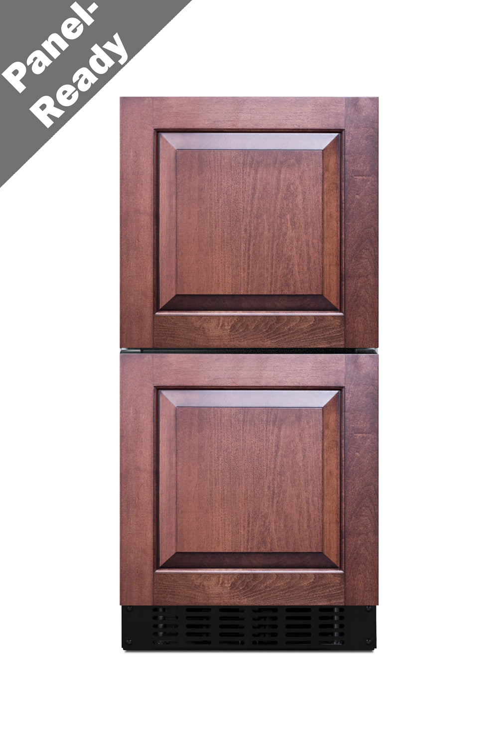 Built-in 15-inch wide undercounter two-drawer refrigerator with wood panel-ready doors in Refrigerators collection