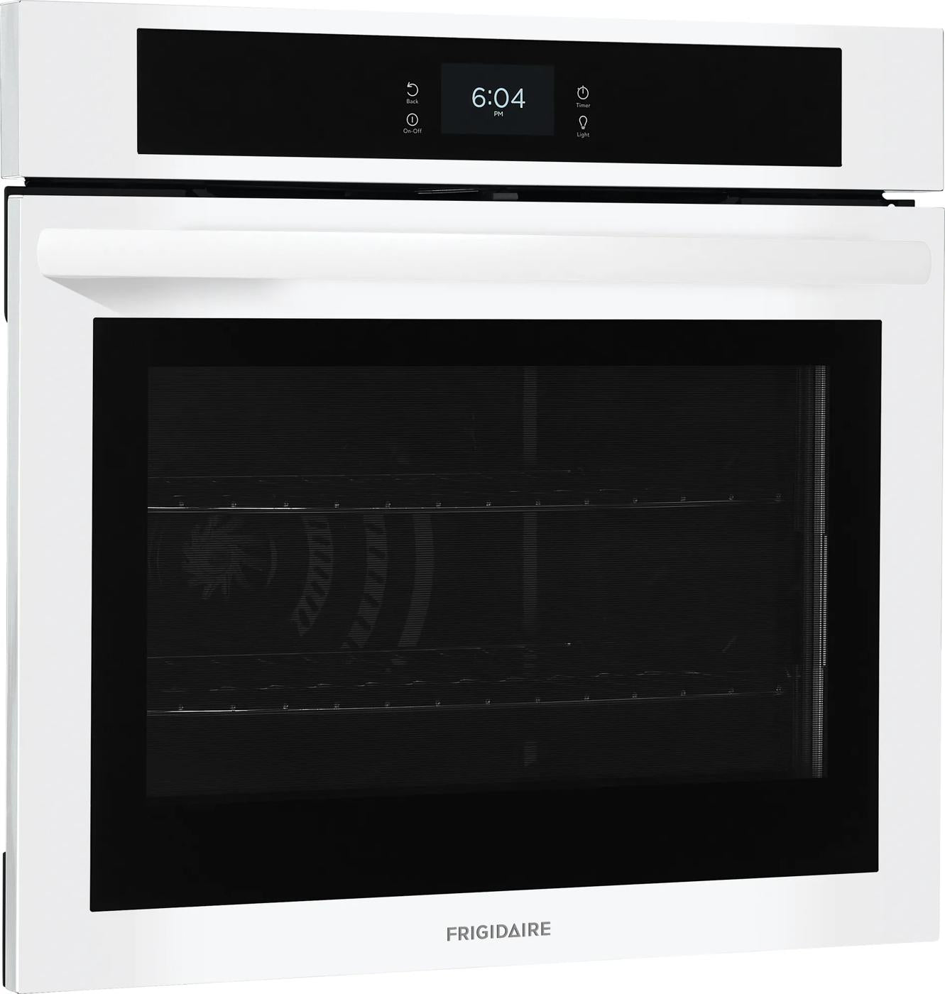 White single wall oven with fan convection, large capacity, and touchscreen control panel from Kitchen & Kitchenware collection