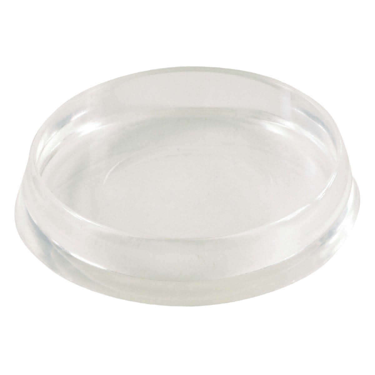 Clear round caster cup with 1-7/8 inch inner diameter for furniture protection in Hardware and Home Improvement collections