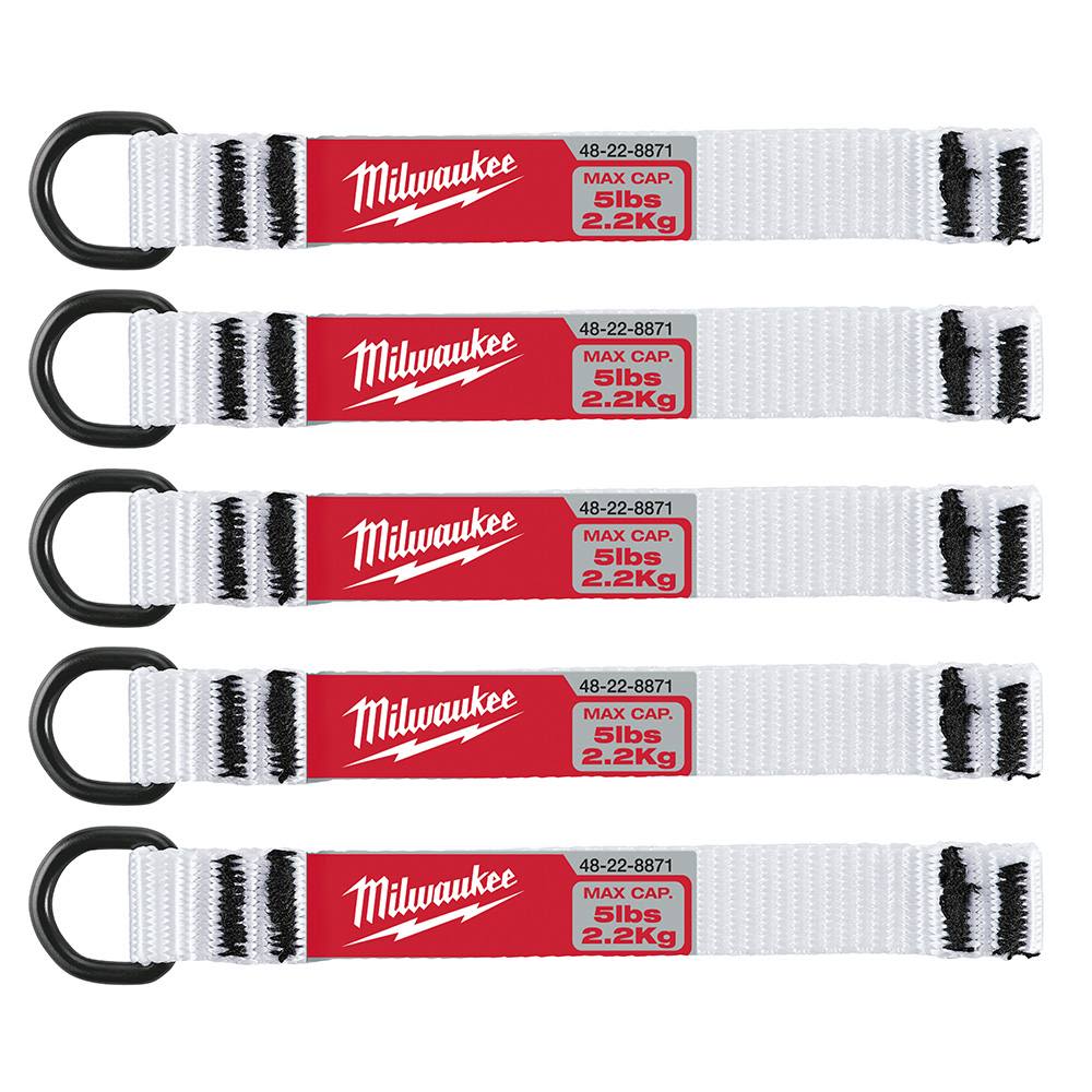 Milwaukee 5pc 5lb D-Ring Web Attachment