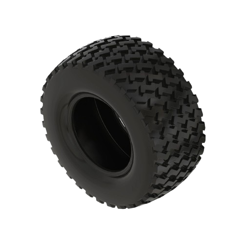 Heavy-duty tire with rugged tread pattern designed for durable outdoor equipment and machinery use