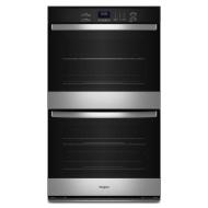 Freestanding double wall oven with stainless steel finish and digital control panel from Wall Ovens collection