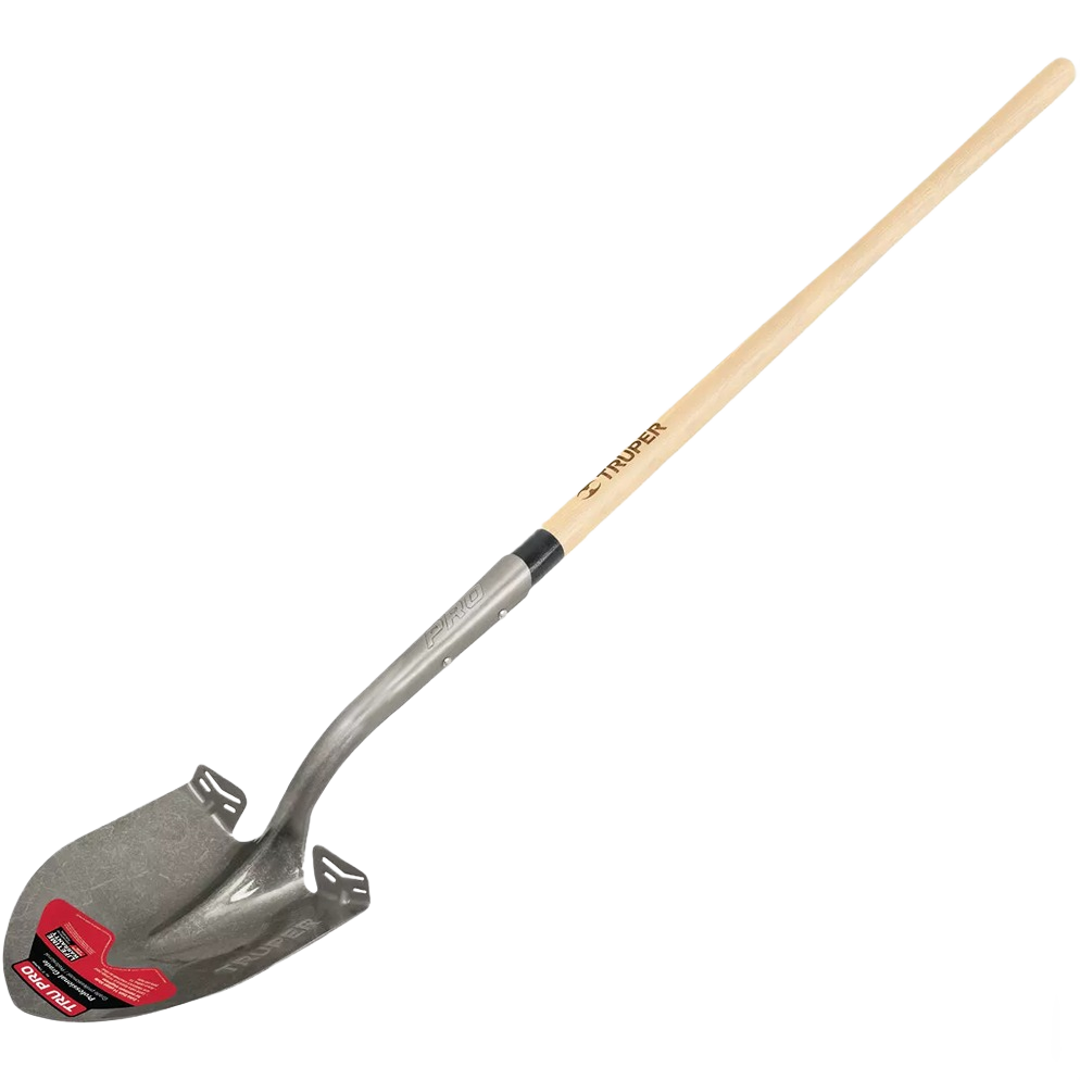 Heavy-duty round point shovel with wood handle for digging and gardening in outdoor tools under $100 collection