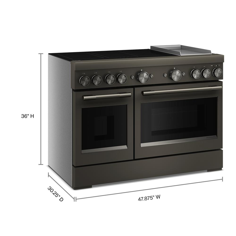 48-Inch 6-Element Induction Freestanding Commercial-Style Range with Griddle