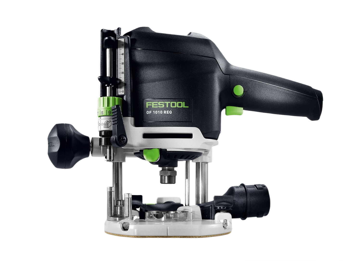 Compact Festool router with precision depth adjustment for woodworking tools and home improvement projects.
