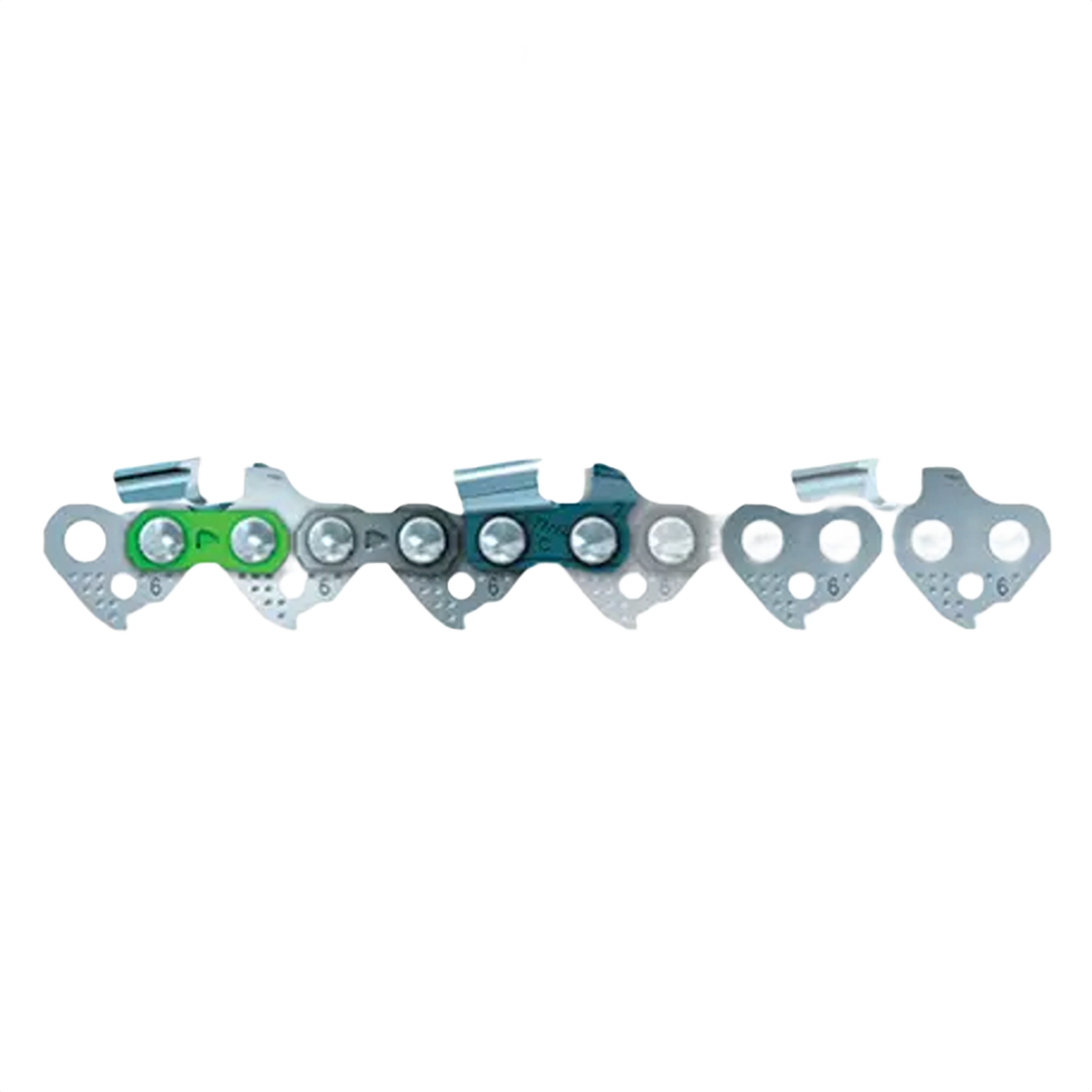 Close-up of a rapid micro chain segment designed for precision cutting in chainsaws and home improvement tasks
