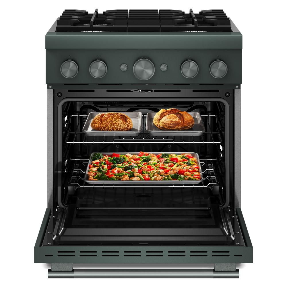 30-Inch 4 Burner Commercial-Style Dual Fuel Range with No Preheat Air Fry Mode
