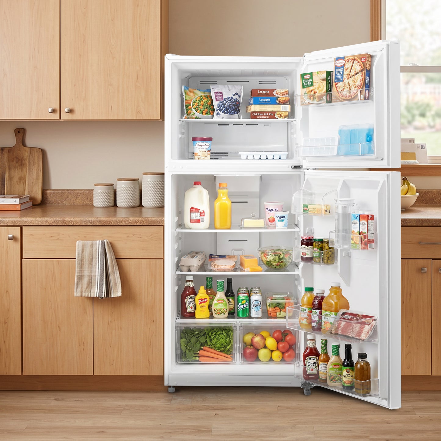 Element Electronics 20.5 cu. ft. Top Freezer Refrigerator - White, ENERGY STAR (ERT21CSCW)