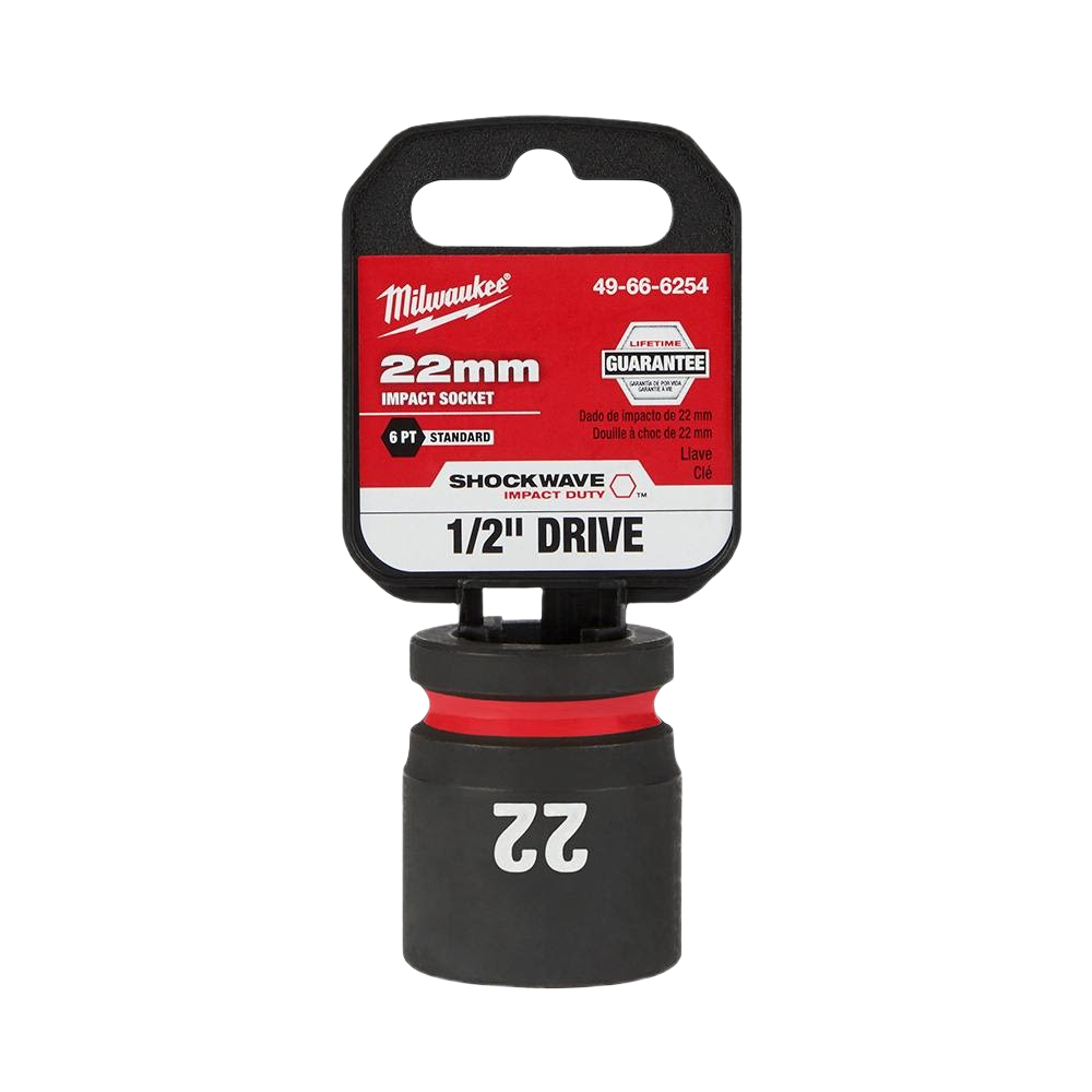 22mm 6 point impact socket with 1/2" drive for heavy-duty use in hand tools and sockets collections