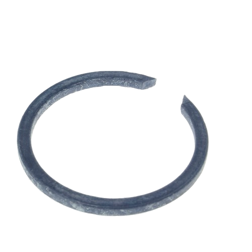 Metal snap ring with open end used for securing components in tools and home improvement applications