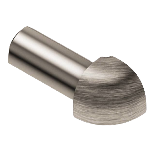 Brushed nickel tile edge protector with rounded reveal for durable finishing in flooring and tile projects under $50 collections