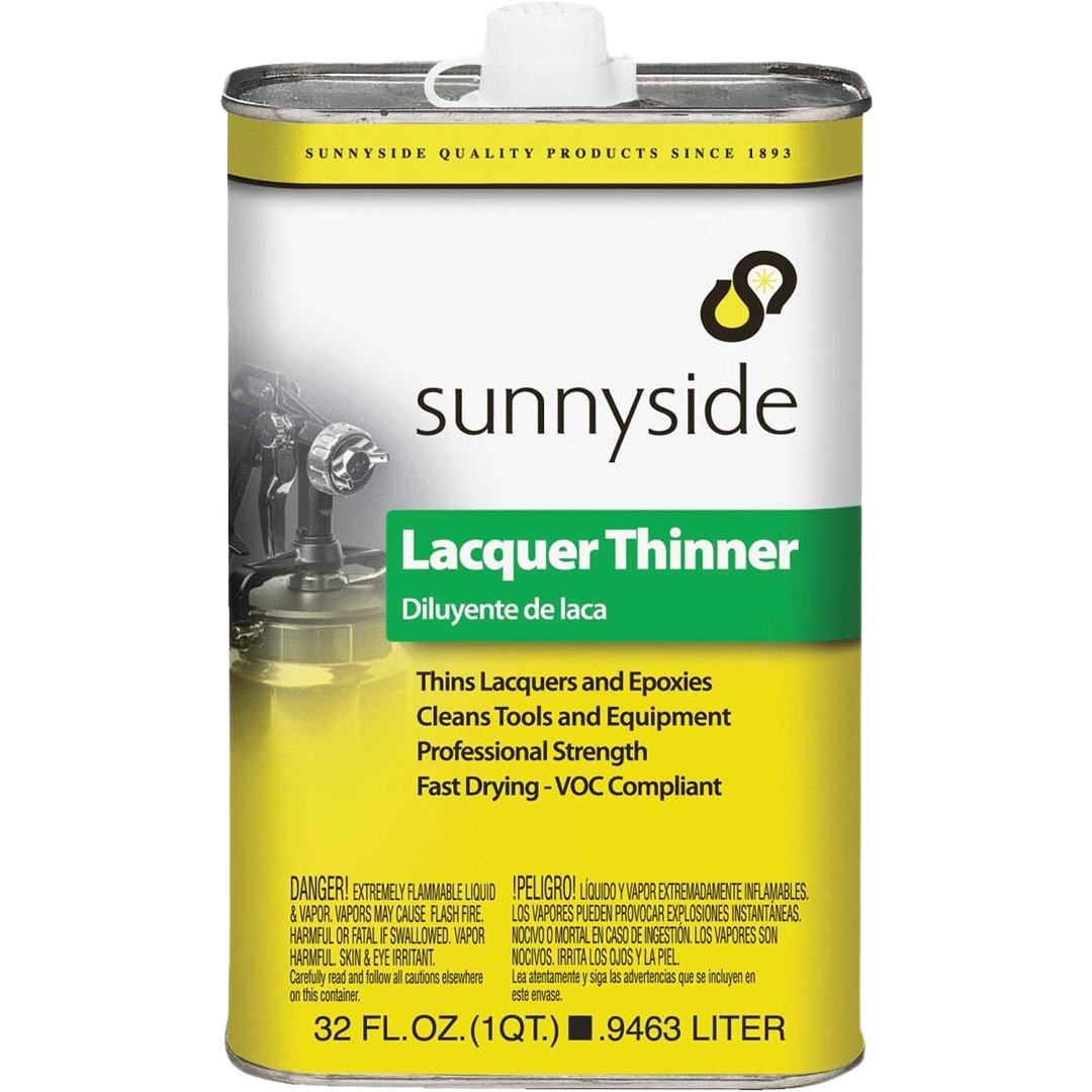 One-quart container of low VOC lacquer thinner for thinning lacquers and cleaning tools in Paint & Supplies under $50 collection