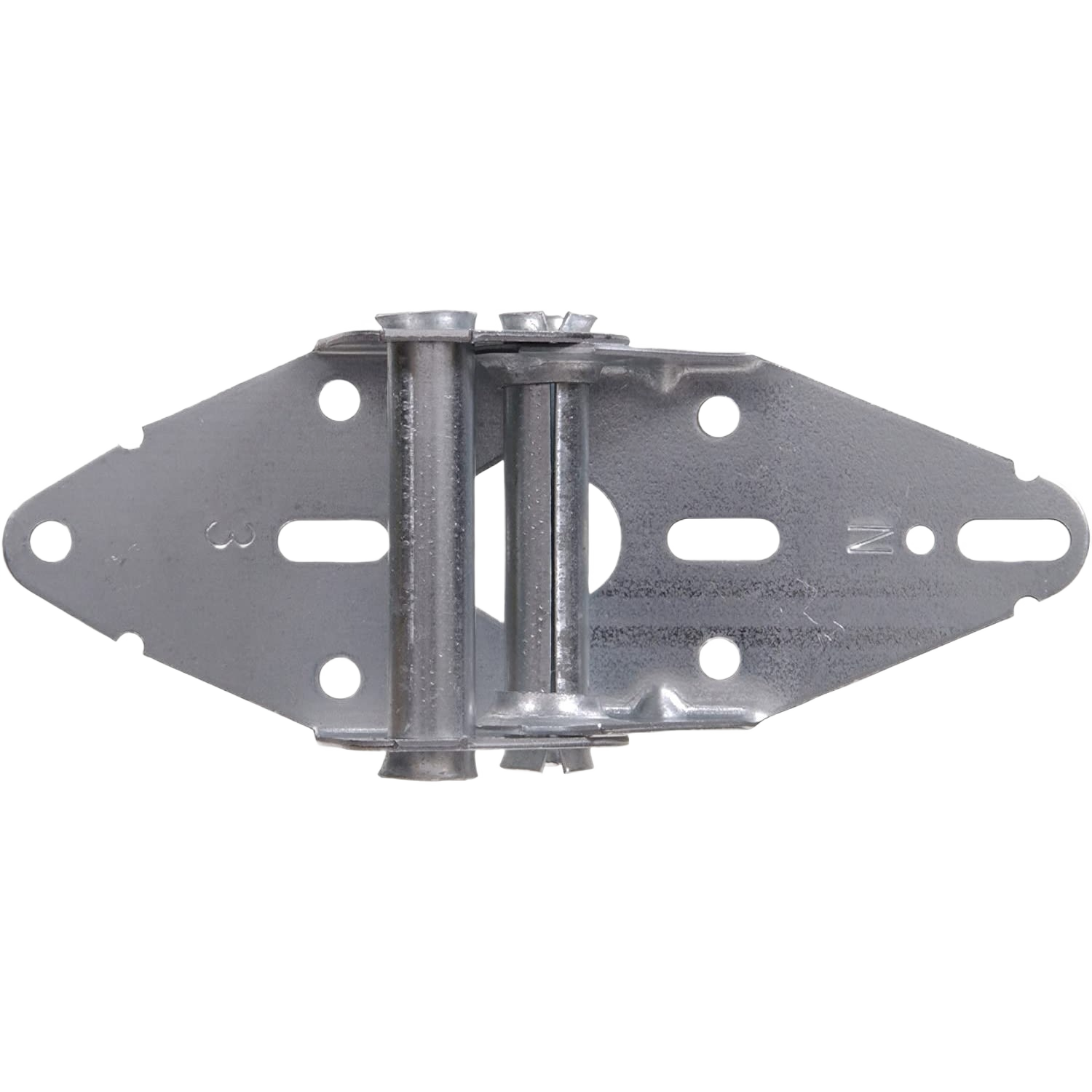 Galvanized steel garage door hinge with multiple mounting holes for durable home improvement and repair projects