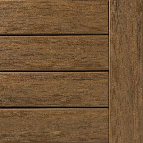 Grooved deck board in Antique Leather finish with textured surface for outdoor decking and lumber building projects under $100 collections