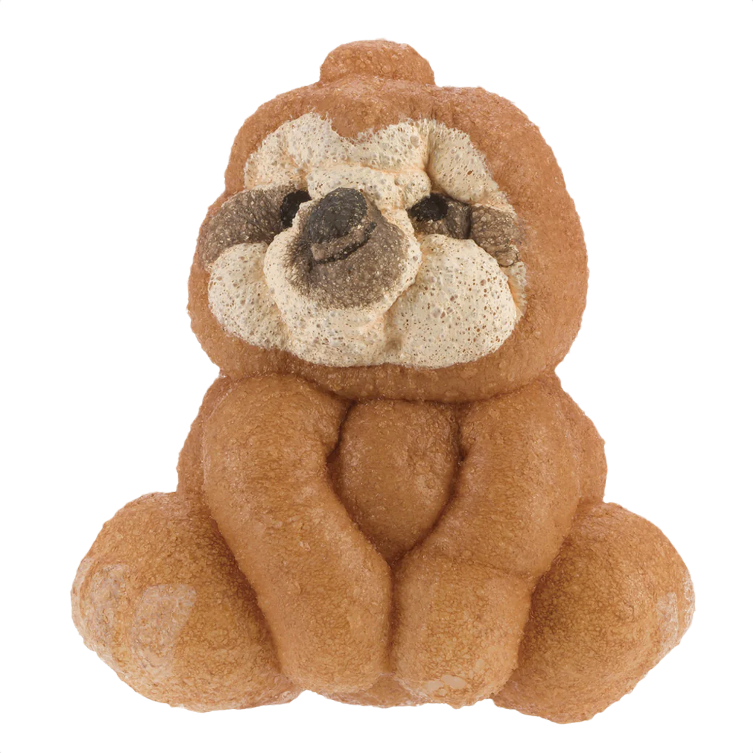 Plush toy sloth with textured brown and beige fabric and a soft, cuddly appearance designed for children