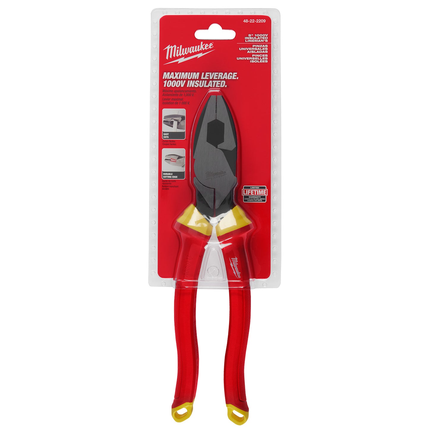 Milwaukee 1000V Insulated 9" Lineman's Pliers