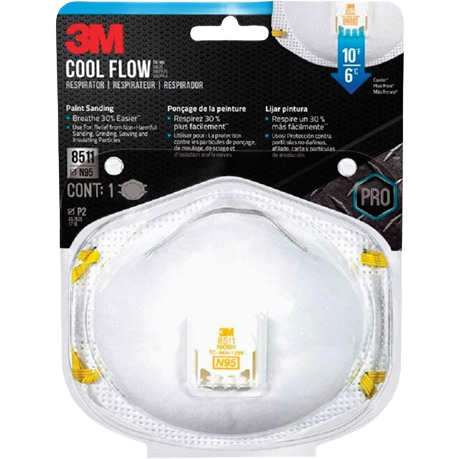 3M N95 valved respirator for woodworking and sanding with Cool Flow protection in paint supplies collection under $50