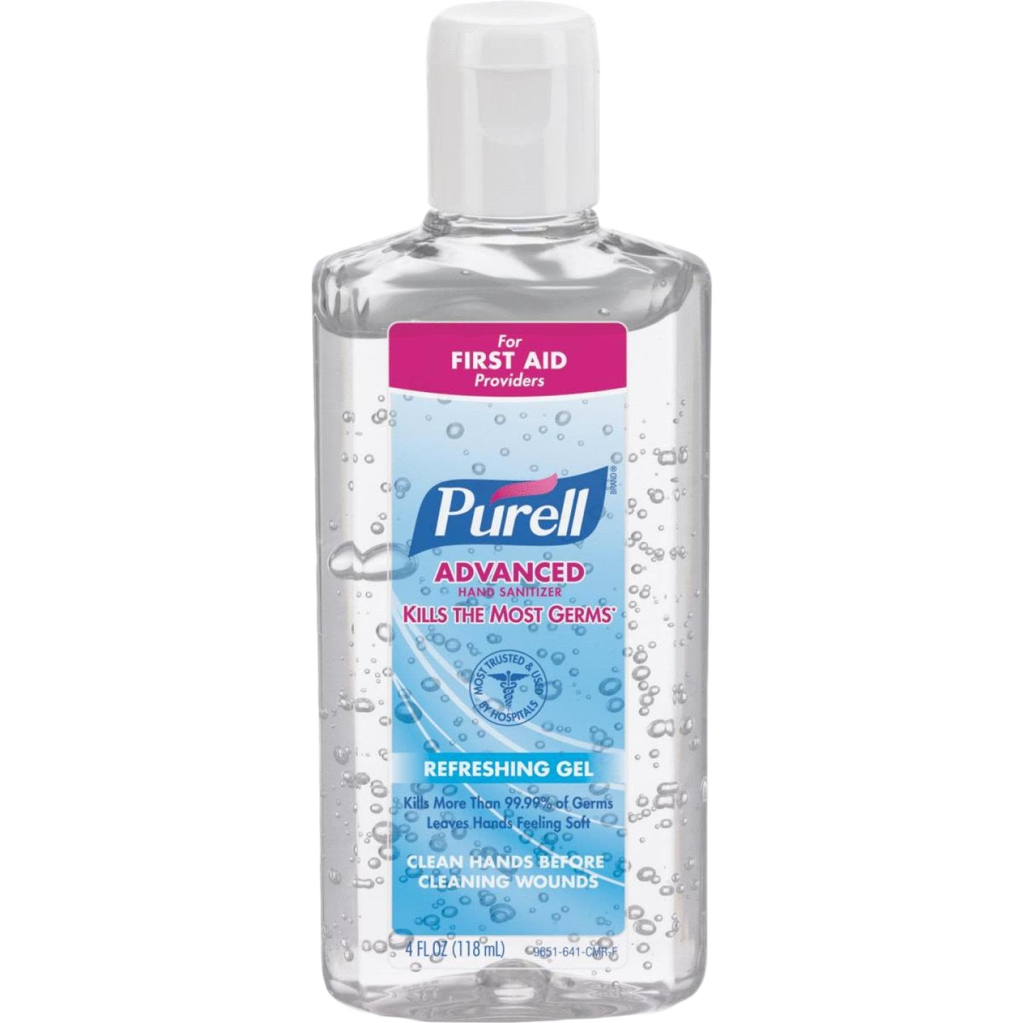 Clear gel hand sanitizer bottle with flip cap for disinfecting hands in health and beauty under $50 collection