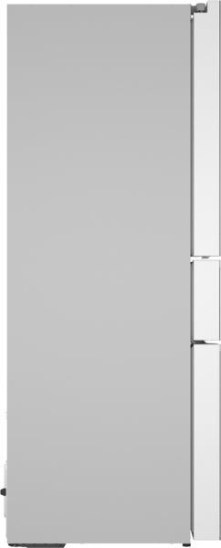 800 Series, French Door Bottom Mount Refrigerator, Glass door, 36'', White, Total No Frost