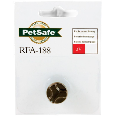 PetSafe 3V replacement battery RFA-188 in retail packaging for pet product power supply replacement