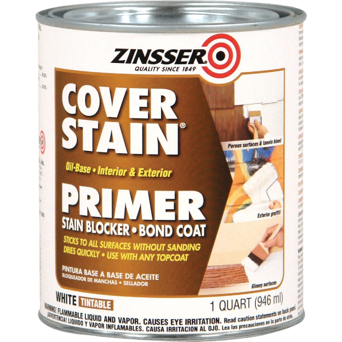 Zinsser oil-based primer for interior and exterior surfaces, stain blocker, part of primer and paint supplies under $50 collection