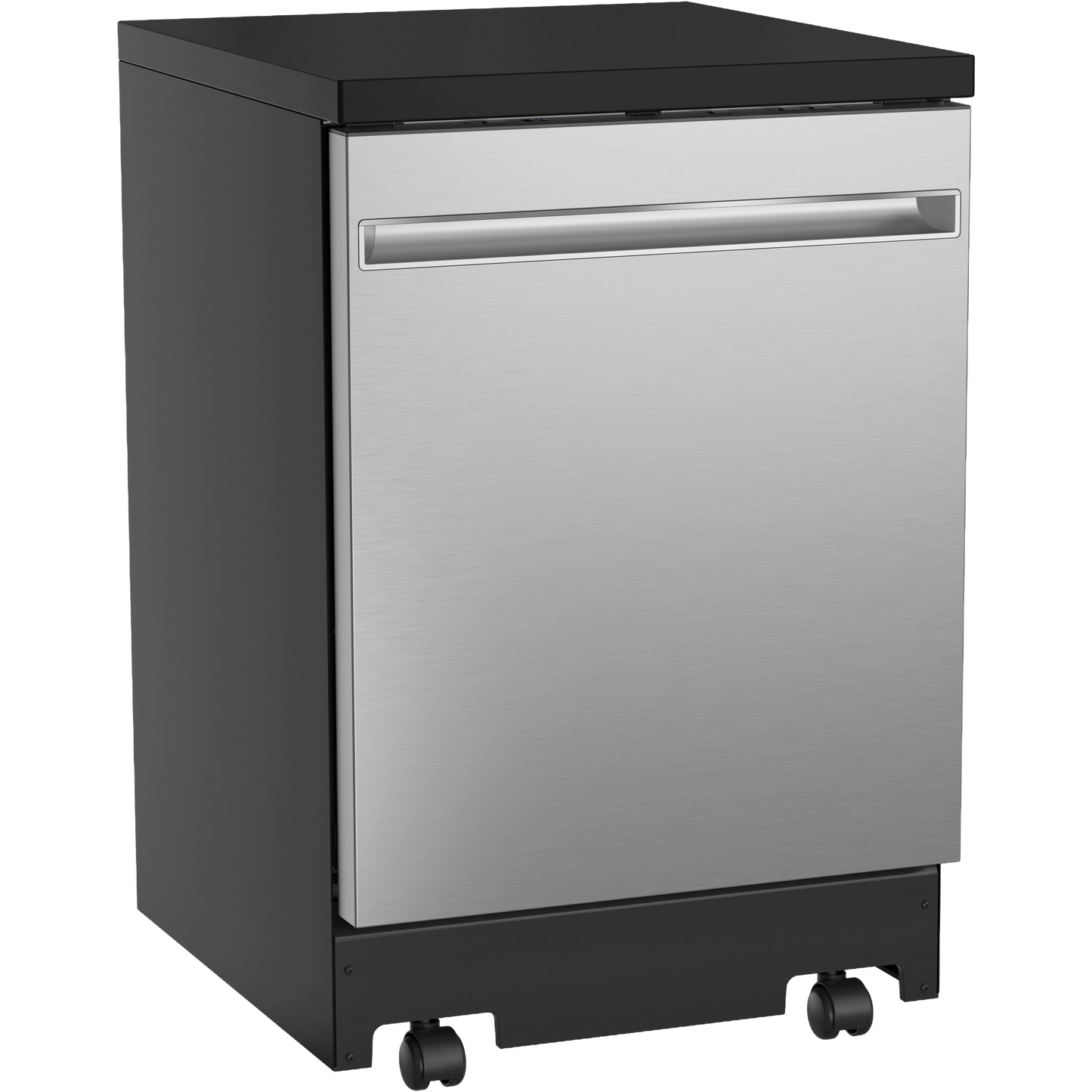GE® ENERGY STAR® 24" Stainless Steel Interior Portable Dishwasher with Sanitize Cycle